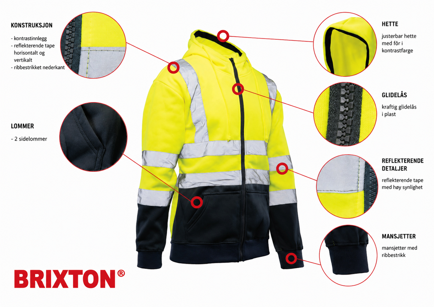 BRIXTON FLASH GENSER GUL/ORANSJE – KAT. II BF014