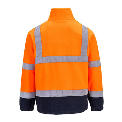 F301 – Varsel-fleecejakke med kontrast