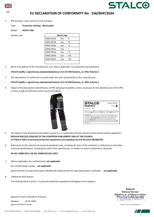 HEAVY LINE arbeidsbukse – grå - STALCO PERFECT S-78556