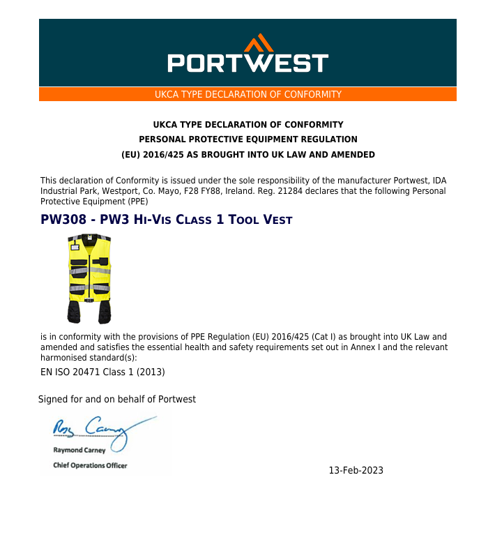 PW3 Verktøyvest – PW308