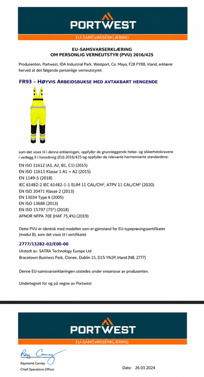 FR63 – Hi-Vis Multinorm Selebukse