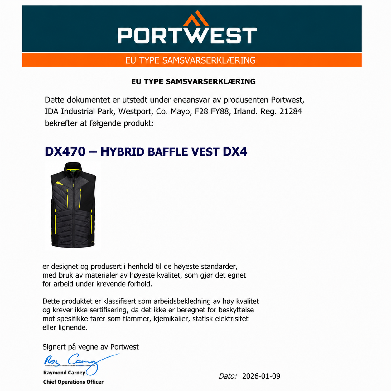 DX470 – Hybrid Baffle Vest DX4 – svart