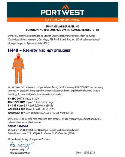 H448 – Regntett Varselsett Hi-Vis