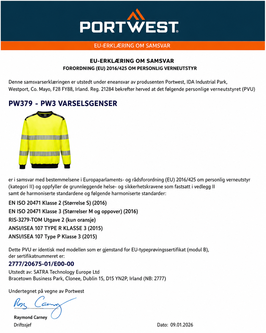 ARBEIDSGENSER PW379