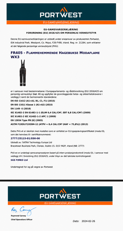FR405 - WX3 FR Modaflame Hi Vis Selebukse