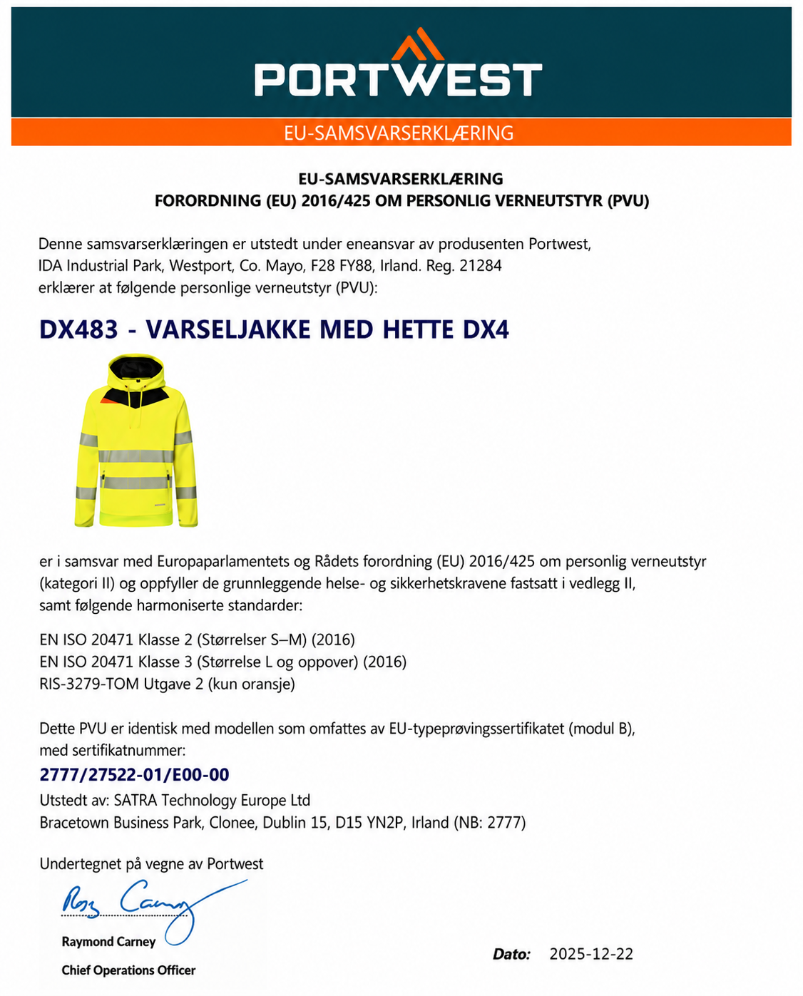 DX483 – DX4 VARSEL HETTEGENSER MED HETTE