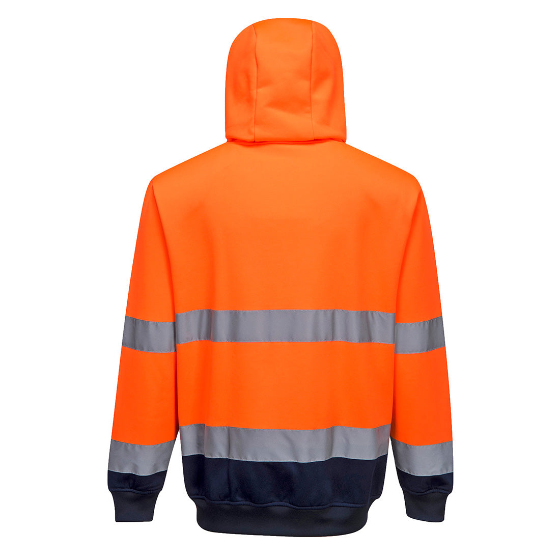 B317 - Hettejakke med glidelås – oransje/marineblå
