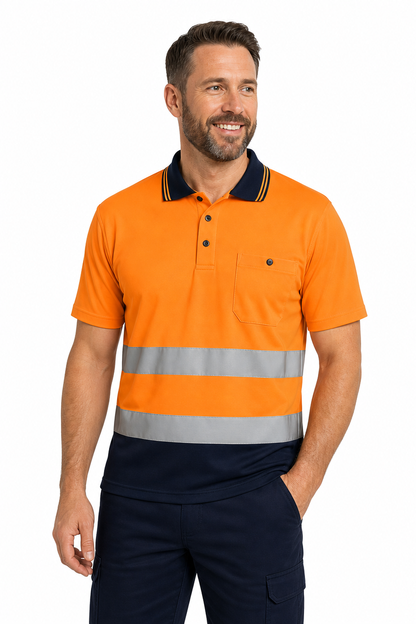 BRIXTON FLASH POLOSKJORTE 50/50 ORANSJE KAT. II BF012