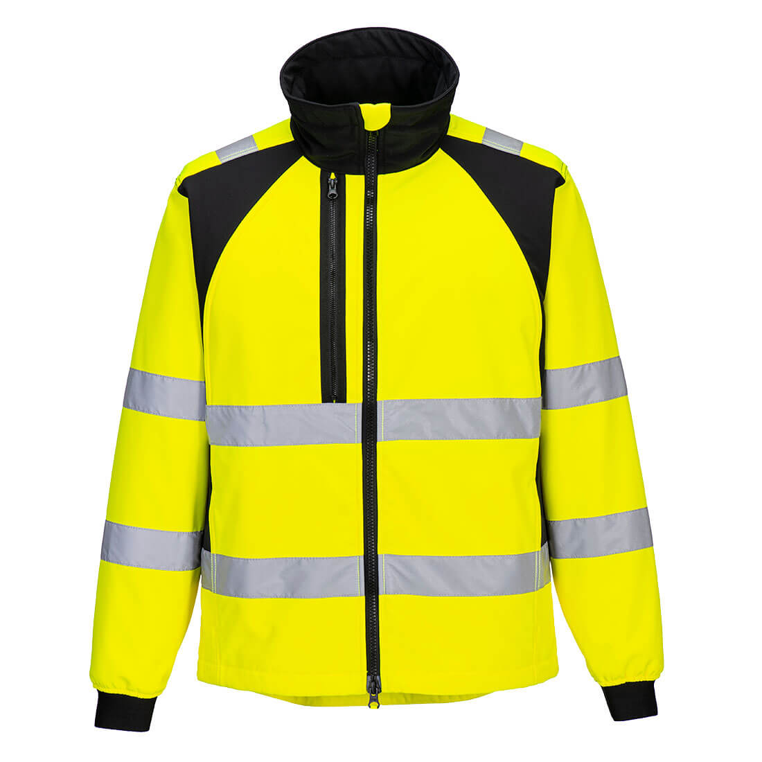 Hi-Vis Softshelljakke WX2 Eco – oransje/svart (CD875)