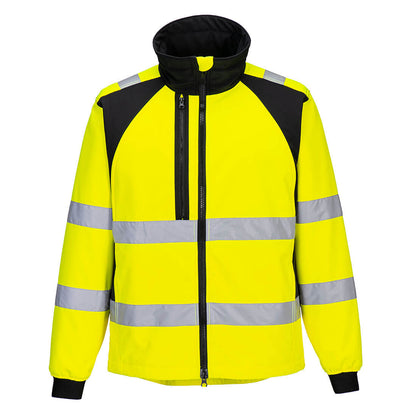 Hi-Vis Softshelljakke WX2 Eco – oransje/svart (CD875)