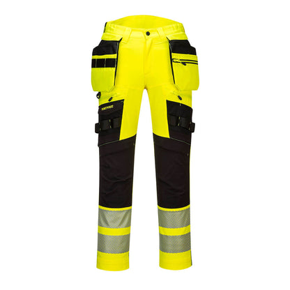DX442 – Hi-Vis arbeidsbukse DX4 med avtakbare hengelommer – oransje/gul
