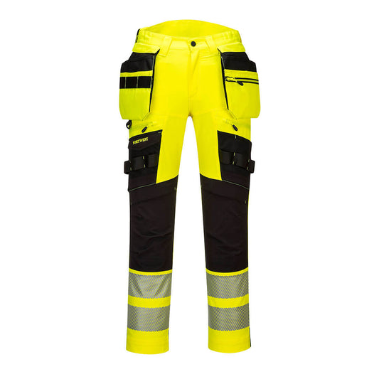 DX442 – Hi-Vis arbeidsbukse DX4 med avtakbare hengelommer – oransje/gul