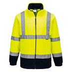 F301 – Varsel-fleecejakke med kontrast