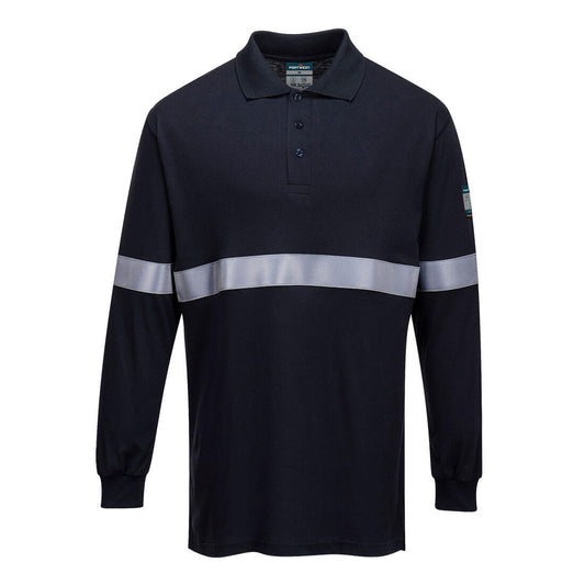 FR03 – Flammehemmende og Antistatisk Langermet Poloskjorte