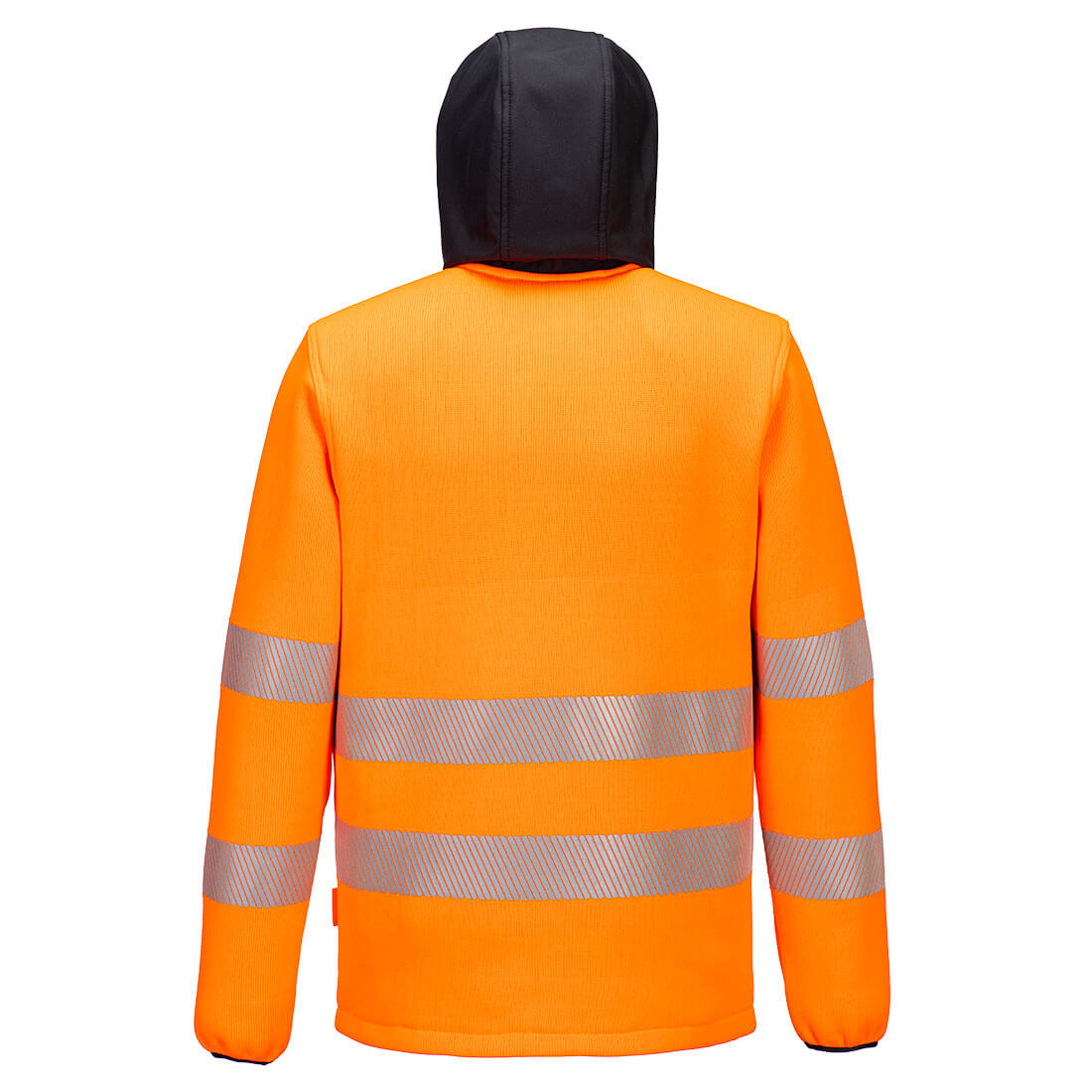 PW335 – PW3 Hi-Vis fleecejakke med hette – oransje/svart
