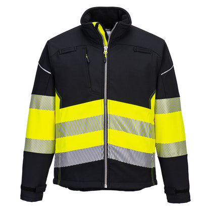 Hi-Vis Softshelljakke PW3 Klasse 1 – svart/oransje (PW375)