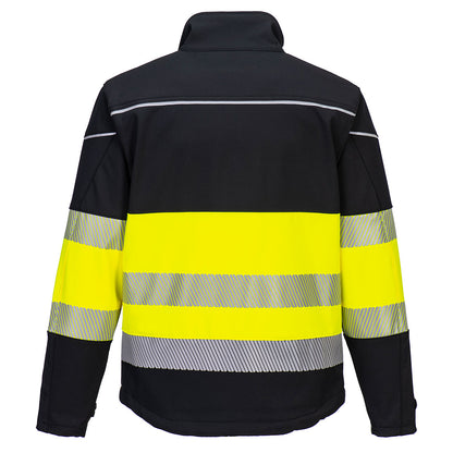 Hi-Vis Softshelljakke PW3 Klasse 1 – svart/oransje (PW375)