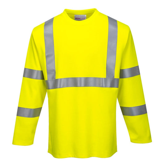 FR96 – Flammehemmende og Antistatisk Hi-Vis Langermet T-skjorte