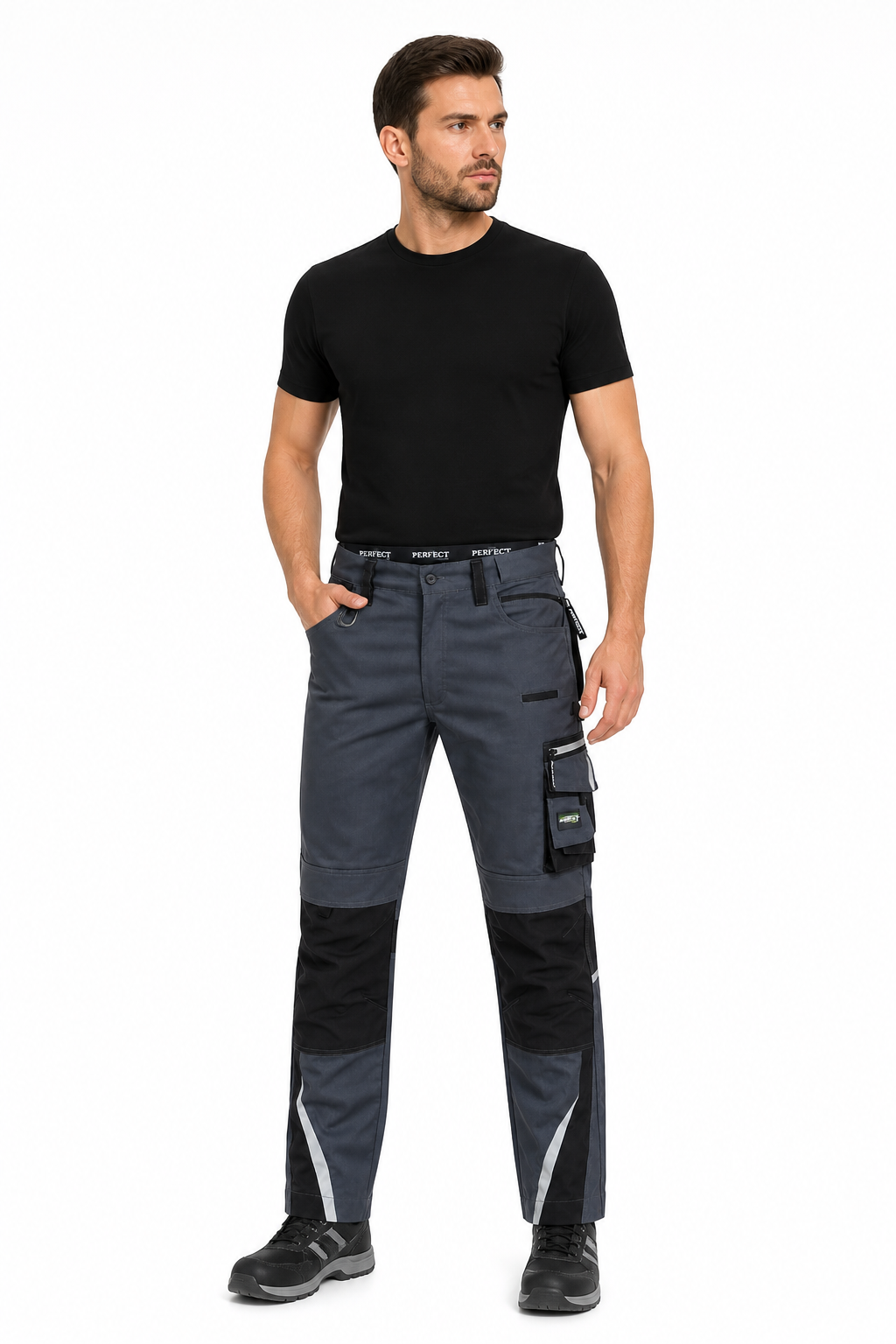 FLEX LINE arbeidsbukse – grå - STALCO PERFECT S-79045