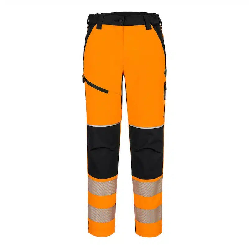 T141 – Elastiske Hi-Vis arbeidsbukse dame PW3 – oransje/svart