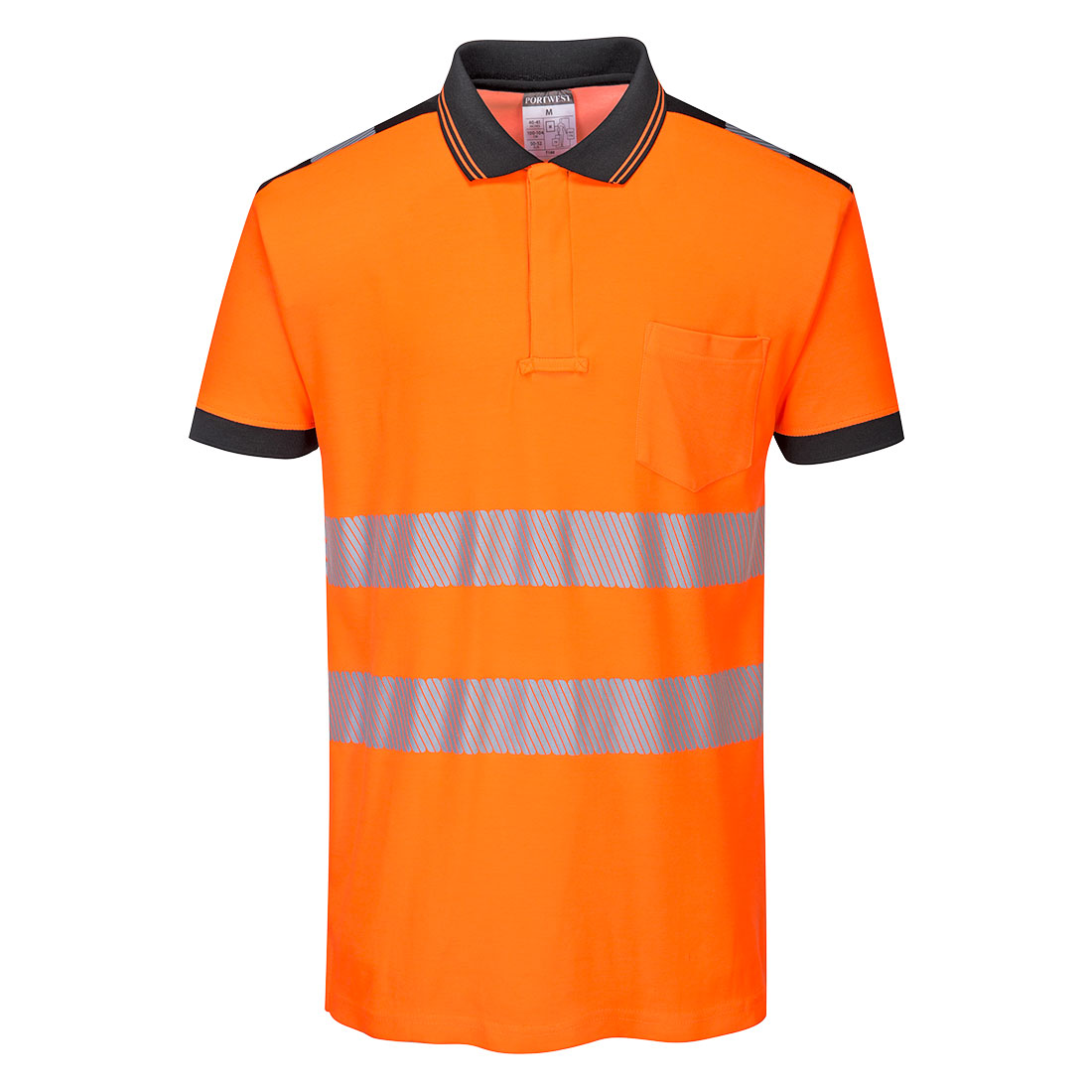 T180 – Hi-Vis Poloskjorte PW3 – oransje/svart