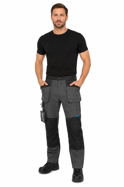 WX3 Slim Fit arbeidsbukse med hengelommer – grå (T719)