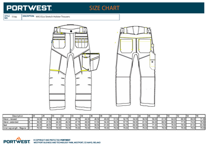 T706 – Bukse med hengelommer WX3 Eco Stretch