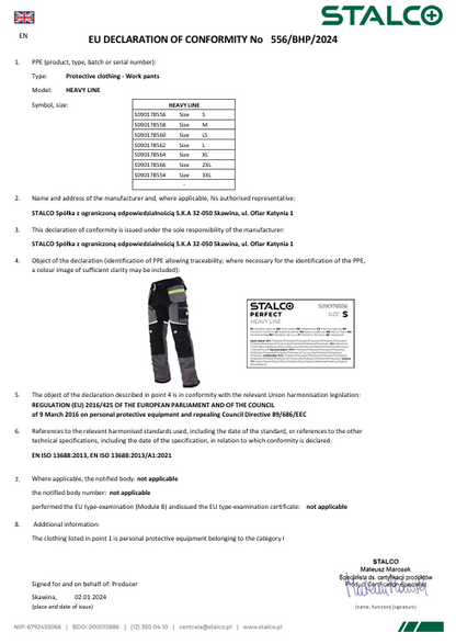 HEAVY LINE arbeidsbukse – grå - STALCO PERFECT S-78556