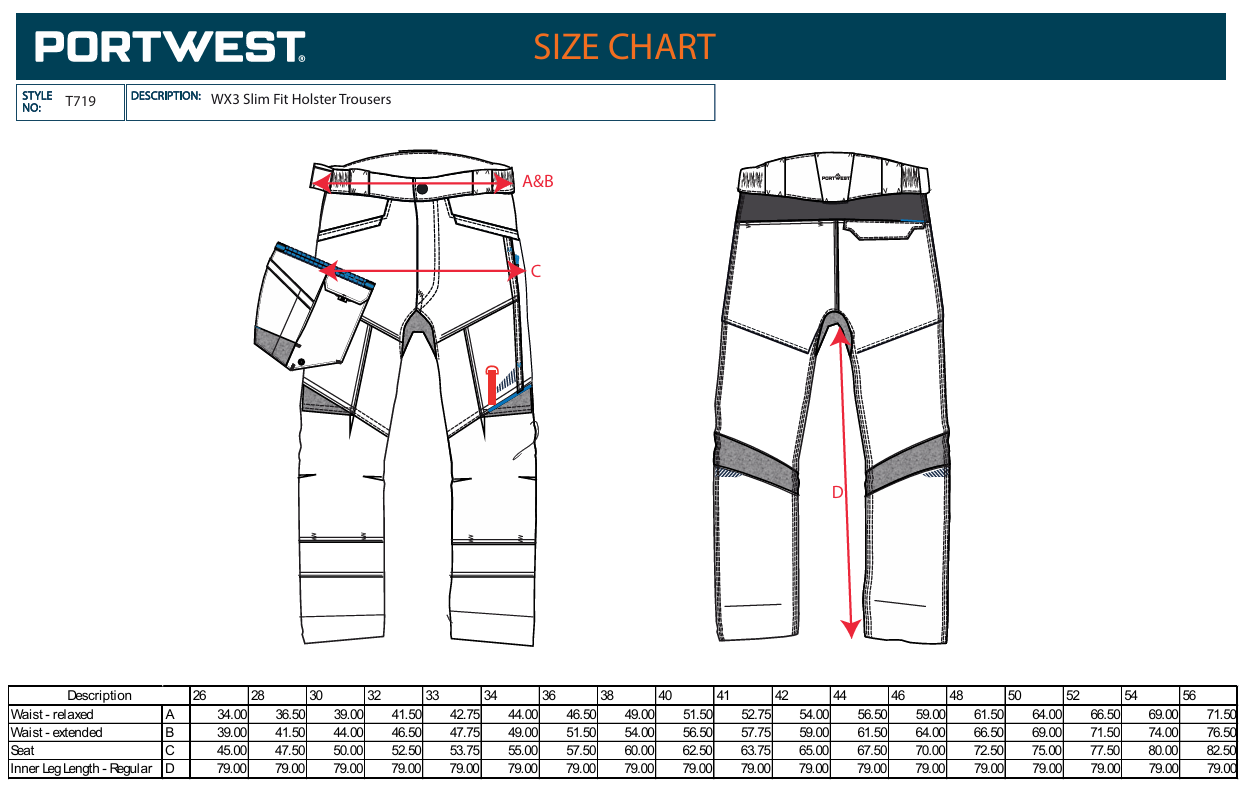 WX3 Slim Fit arbeidsbukse med hengelommer – grå (T719)