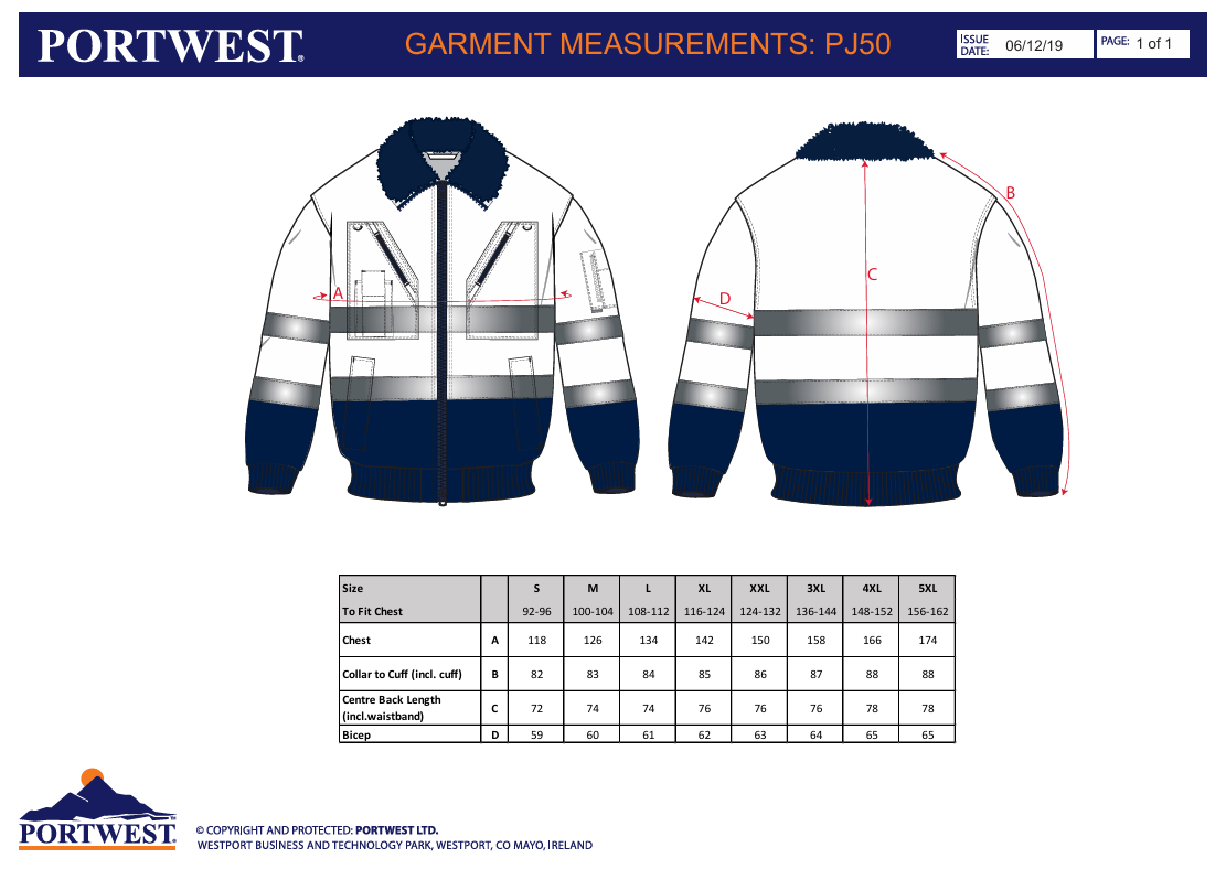 ARBEIDSJAKKE WINTER PJ50