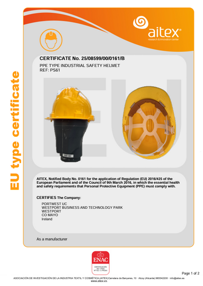 PS61 – Work Safe Vernehjelm