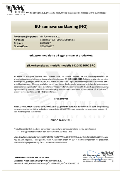 VERNESTØVLER HARTFORD BOA S3 HRO