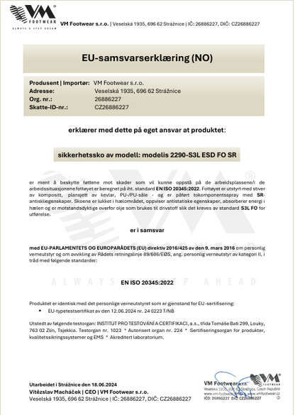 VERNESTØVLER WISCONSIN S3 ESD