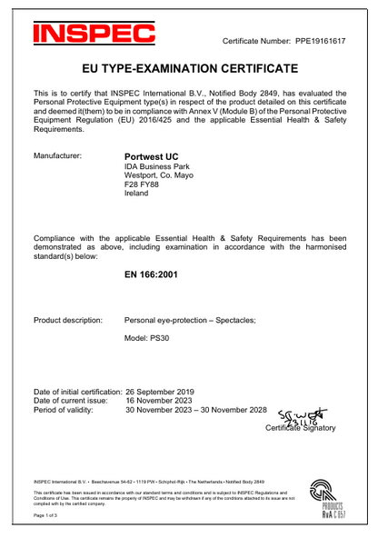 PS30 – Portwest Overbriller