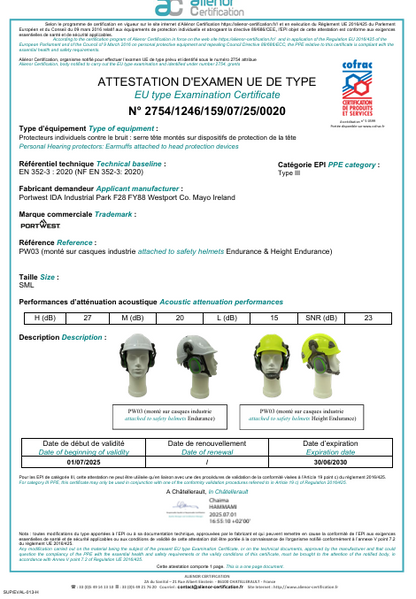 PW03 – HV Extreme Hørselsvern for Hjelm