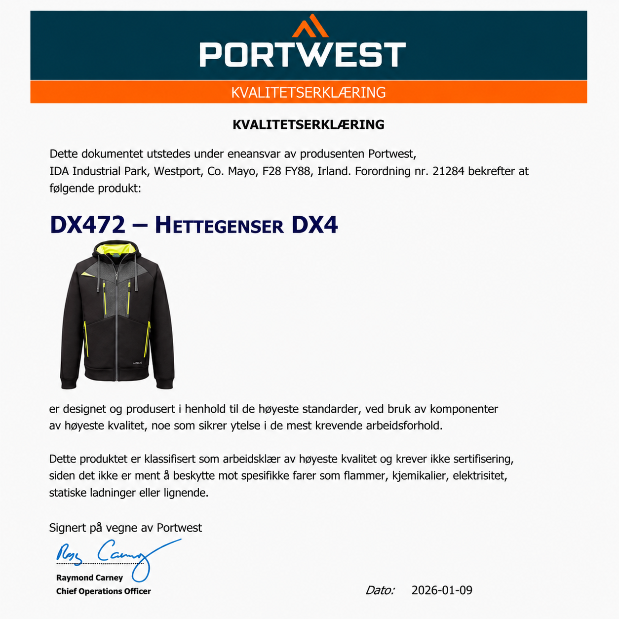 DX472 – Hettegenser DX4 – svart