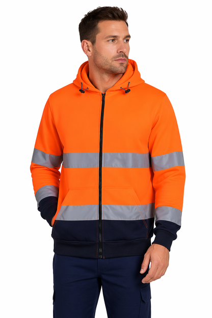 B317 - Hettejakke med glidelås – oransje