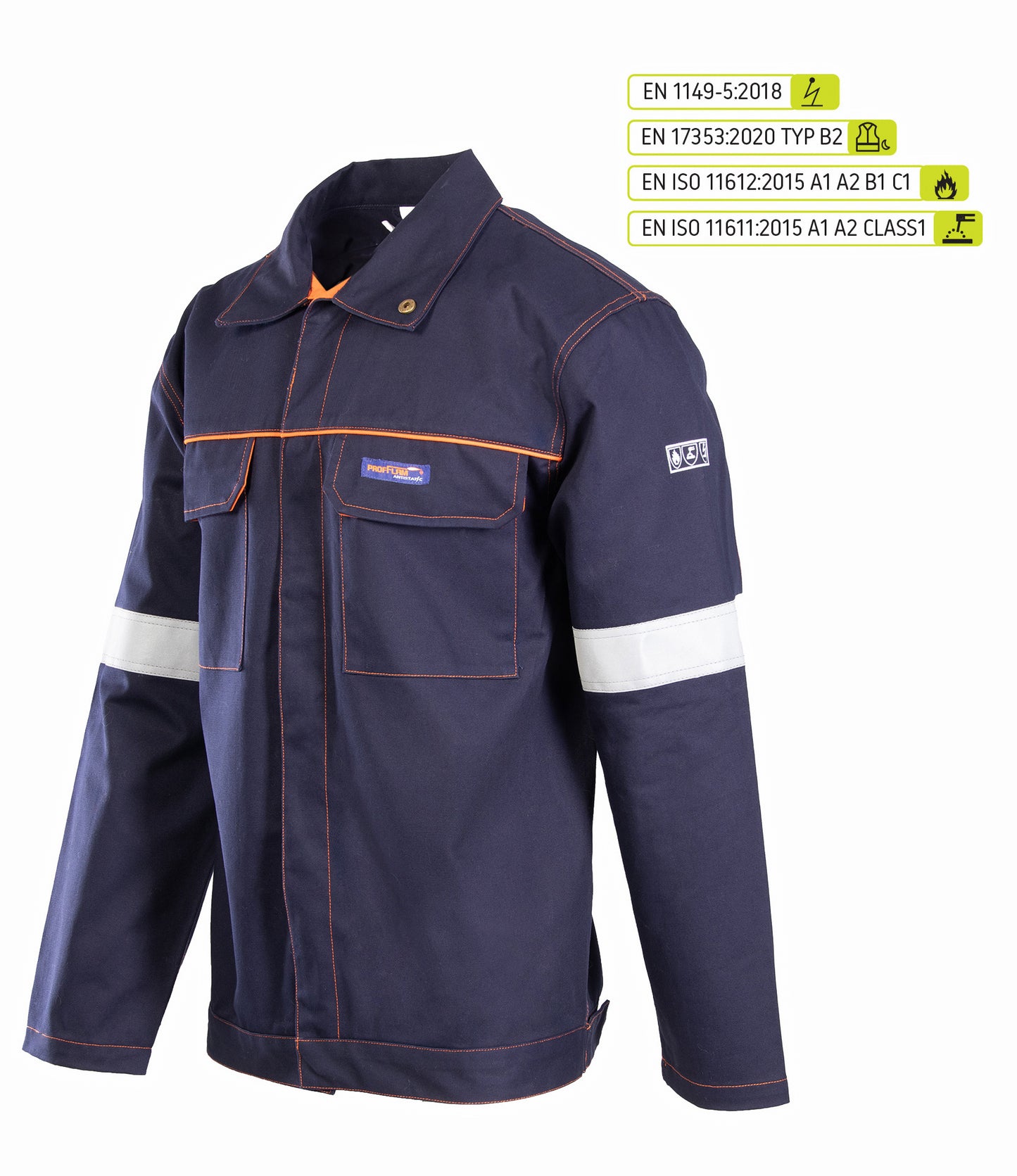 PROFFLAM ANTISTATIC BLUSE MED REFLEKS KAT.  II