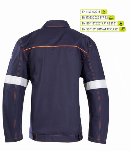 PROFFLAM ANTISTATIC BLUSE MED REFLEKS KAT.  II, AOBL