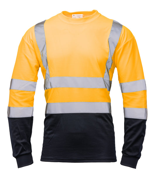 BRIXTON FLASH LANGERMET T-SKJORTE 50/50 ORANSJE/MARINEBLÅ