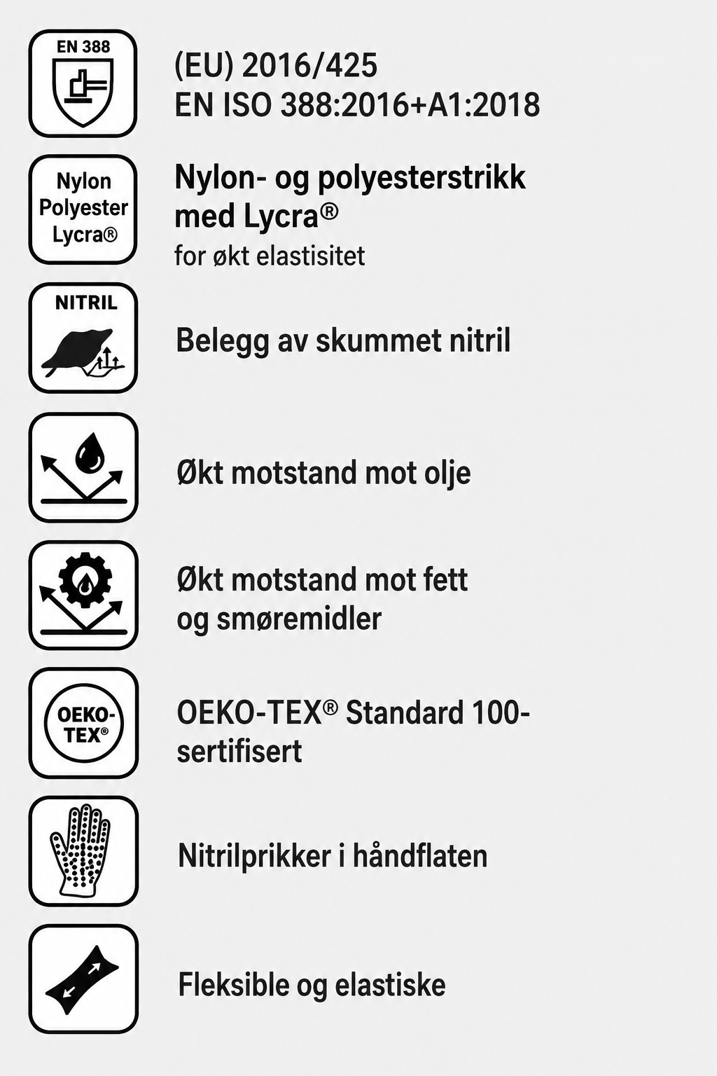 ARBEIDSHANSKE X-FLEX NEO+, Minst 10 STK