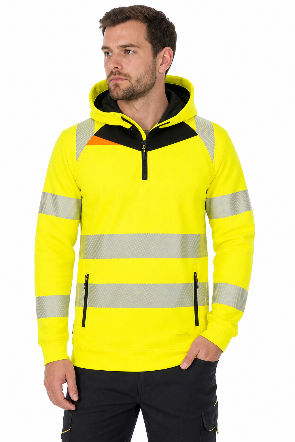 DX482 – DX4 VARSEL HETTEGENSER MED 1/4 GLIDELÅS GUL/ORANSJE
