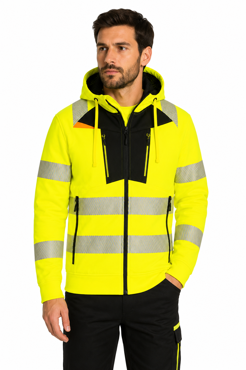 DX484 – PW3 Hi-Vis hettegenser – oransje/gul