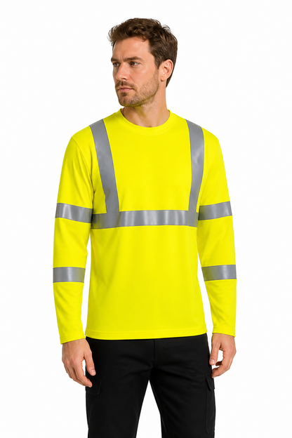 FR96 – Flammehemmende og Antistatisk Hi-Vis Langermet T-skjorte