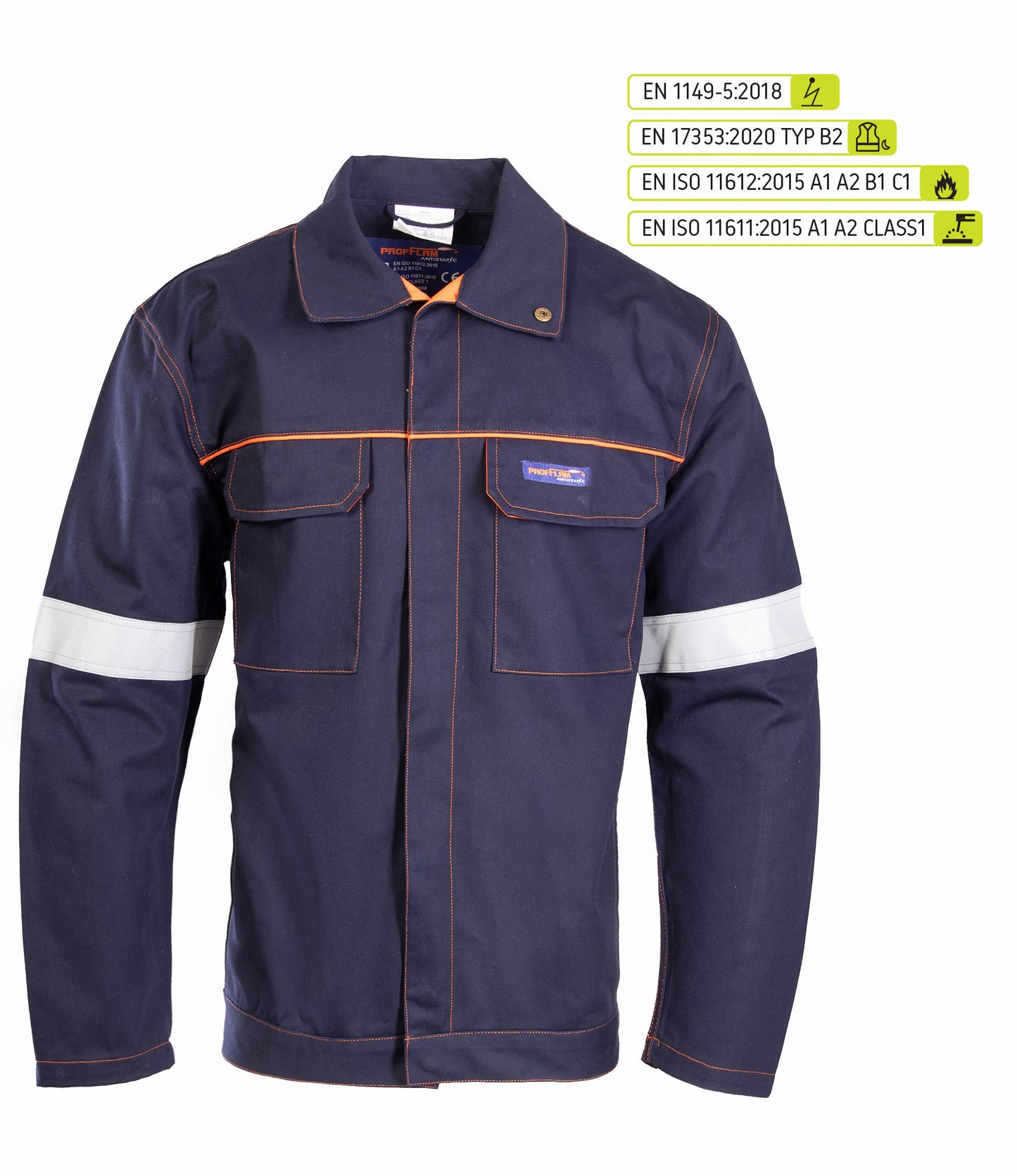PROFFLAM ANTISTATIC BLUSE MED REFLEKS KAT.  II