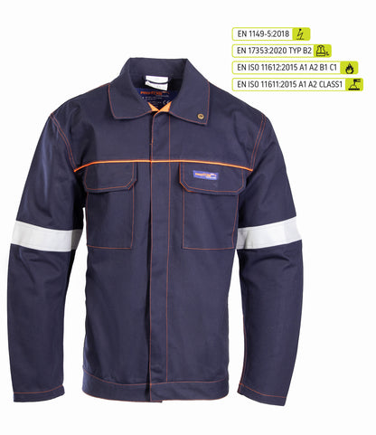 PROFFLAM ANTISTATIC BLUSE MED REFLEKS KAT.  II, AOBL