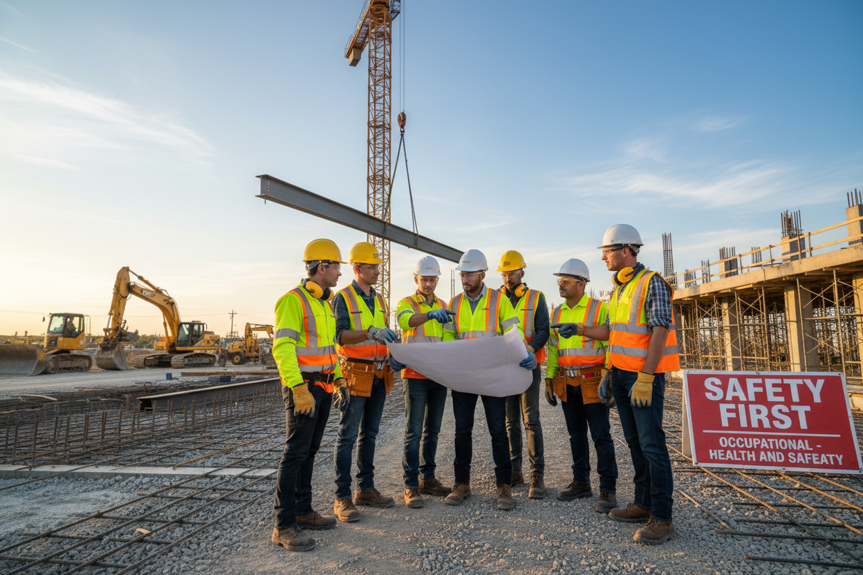 Pracownicy w odzieży BHP